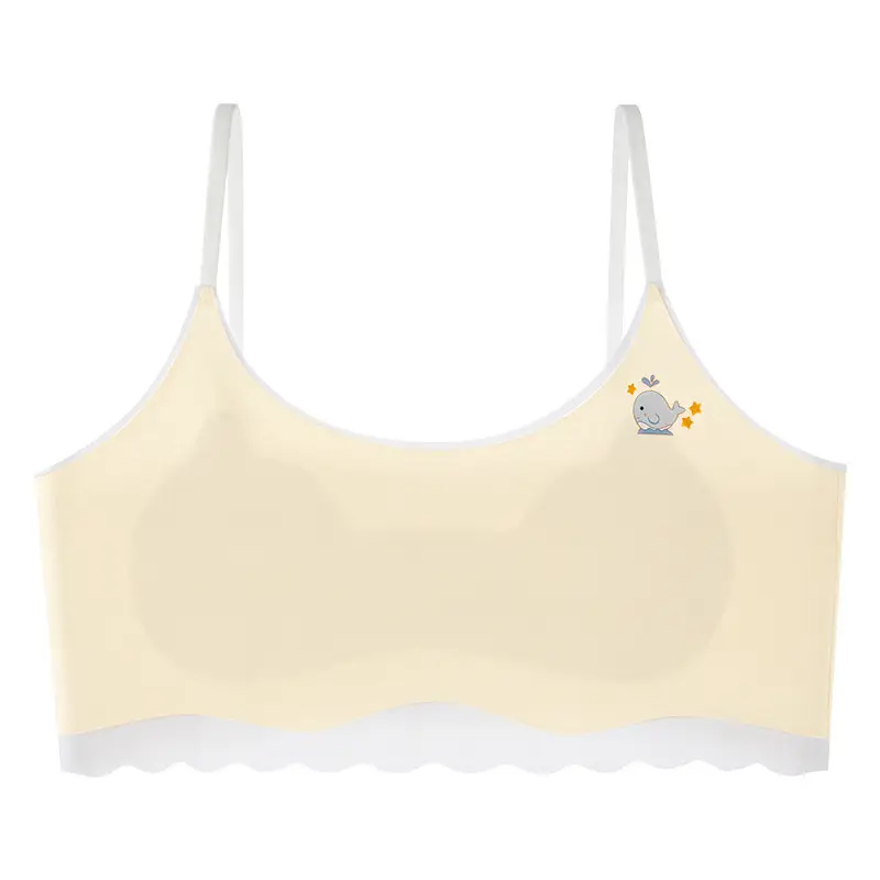 Traceless girls' underwear puberty teenage girls junior high school girls bra student vest summer thin hair generation - Image 3