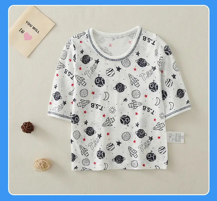 Baby Boys Cotton Printed T-Shirt & Pants Set White — feature 17