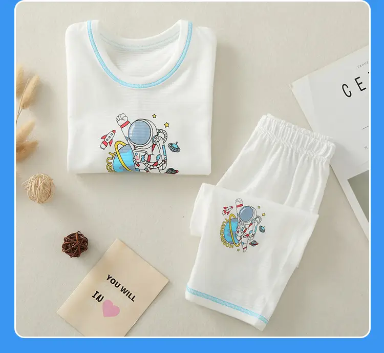 Baby Boys Cotton Printed T-Shirt & Pants Set White — feature 27