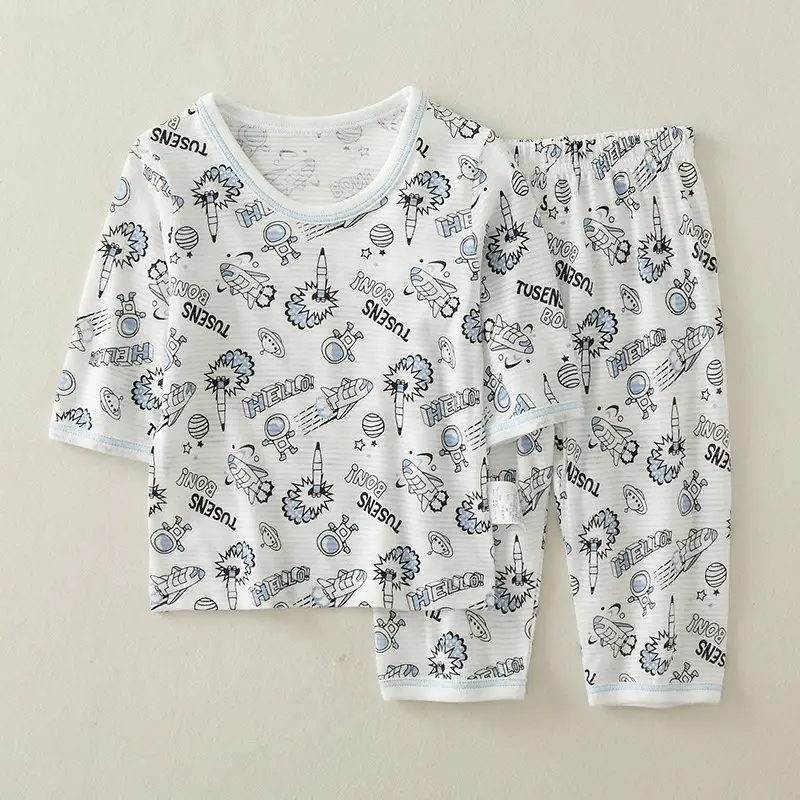 Baby Boys Cotton Printed T-Shirt & Pants Set White