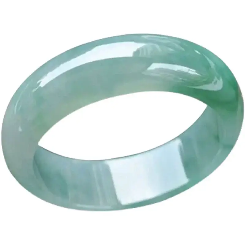 Natural Jade Bracelet Green Ice Waxy Oily Floating Flower — feature 10
