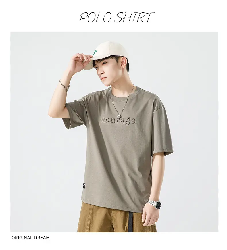 Kun Haipeng White Cotton T-Shirt for Men — feature 16