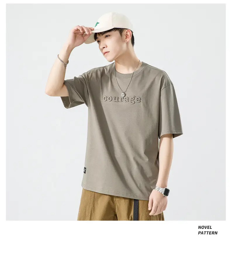Kun Haipeng White Cotton T-Shirt for Men — feature 24
