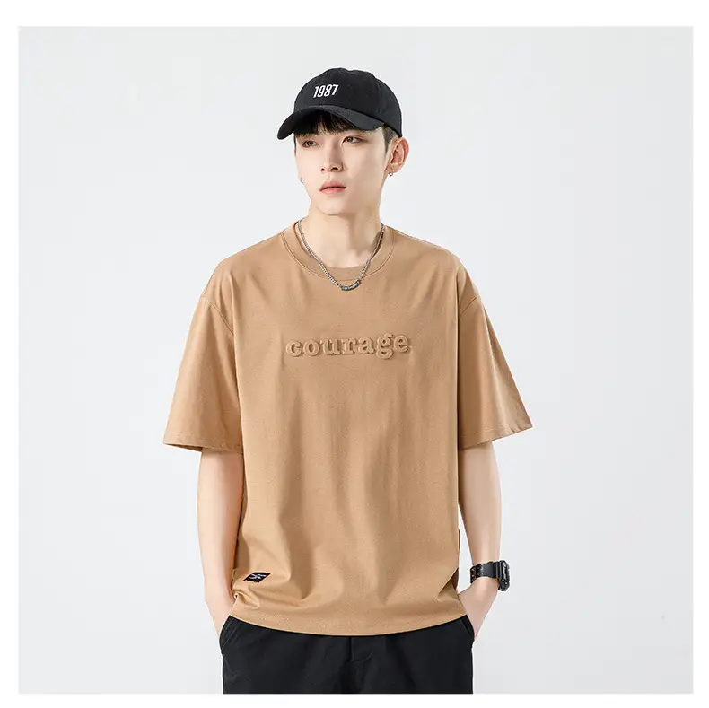 Kun Haipeng White Cotton T-Shirt for Men — feature 26