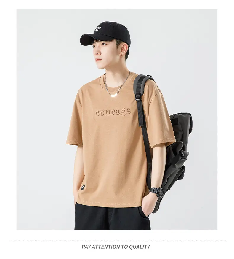 Kun Haipeng White Cotton T-Shirt for Men — feature 27
