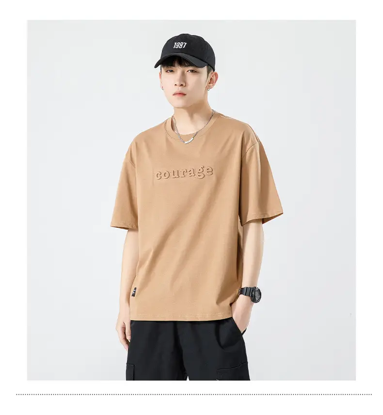 Kun Haipeng White Cotton T-Shirt for Men — feature 29