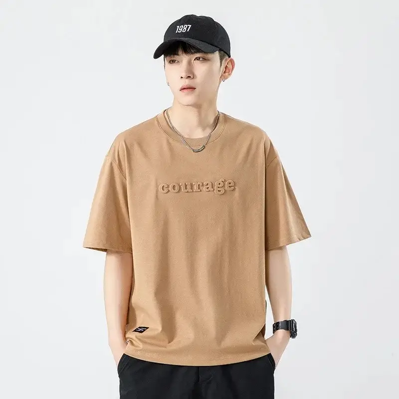 Kun Haipeng White Cotton T-Shirt for Men - Image 6