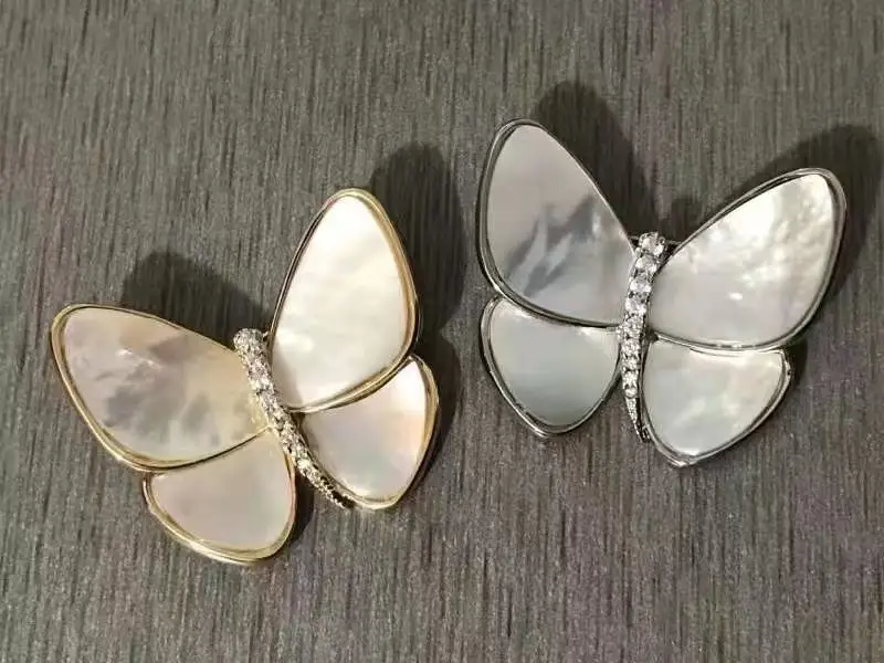 Pearl-Enriched Butterfly Brooch with Diamond Details — feature 4