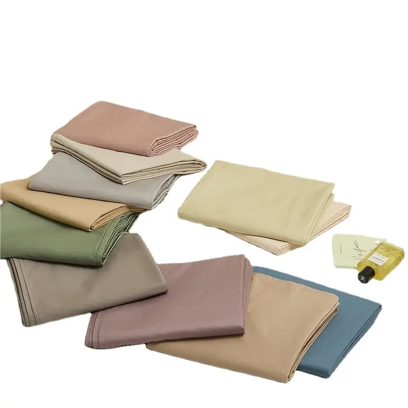 100S Xinjiang Long-Staple Cotton All-Season Pure Cotton Solid Color Simple Single-Piece Bed Sheet, Pillowcase, Fitted Sheet, Pure Cotton Duvet Cover