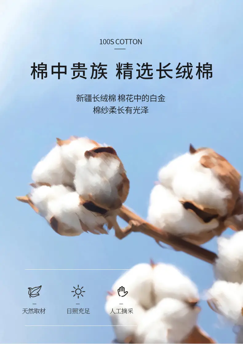 100S Xinjiang Long-Staple Cotton All-Season Pure Cotton Solid Color Simple Single-Piece Bed Sheet, Pillowcase, Fitted Sheet, Pure Cotton Duvet Cover — feature 7