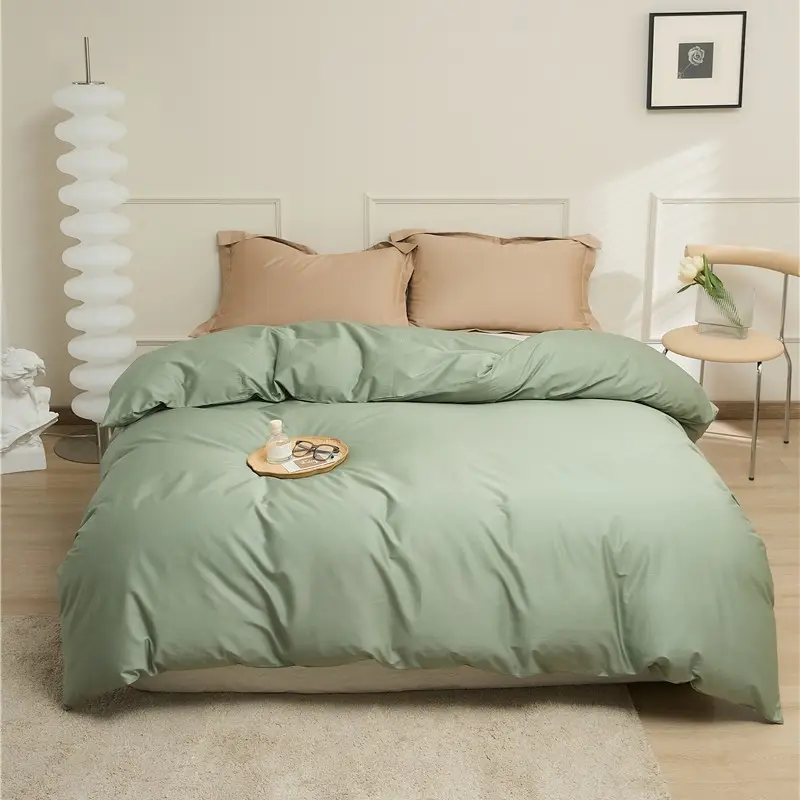 100S Xinjiang Long-Staple Cotton All-Season Pure Cotton Solid Color Simple Single-Piece Bed Sheet, Pillowcase, Fitted Sheet, Pure Cotton Duvet Cover