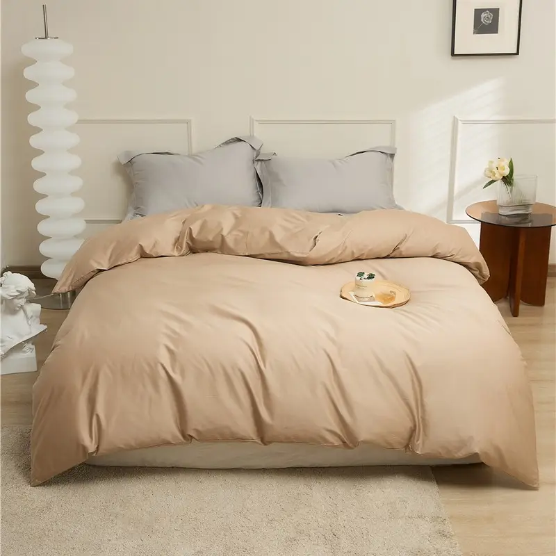 100S Xinjiang Long-Staple Cotton All-Season Pure Cotton Solid Color Simple Single-Piece Bed Sheet, Pillowcase, Fitted Sheet, Pure Cotton Duvet Cover