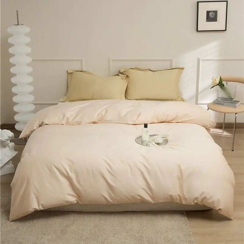 100S Xinjiang Long-Staple Cotton All-Season Pure Cotton Solid Color Simple Single-Piece Bed Sheet, Pillowcase, Fitted Sheet, Pure Cotton Duvet Cover