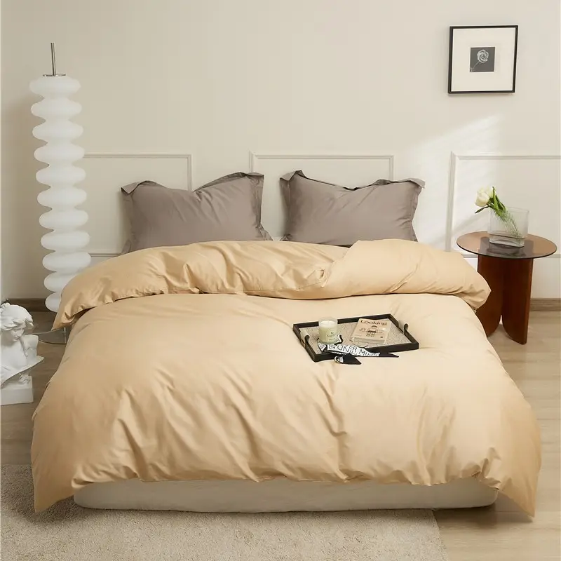 100S Xinjiang Long-Staple Cotton All-Season Pure Cotton Solid Color Simple Single-Piece Bed Sheet, Pillowcase, Fitted Sheet, Pure Cotton Duvet Cover