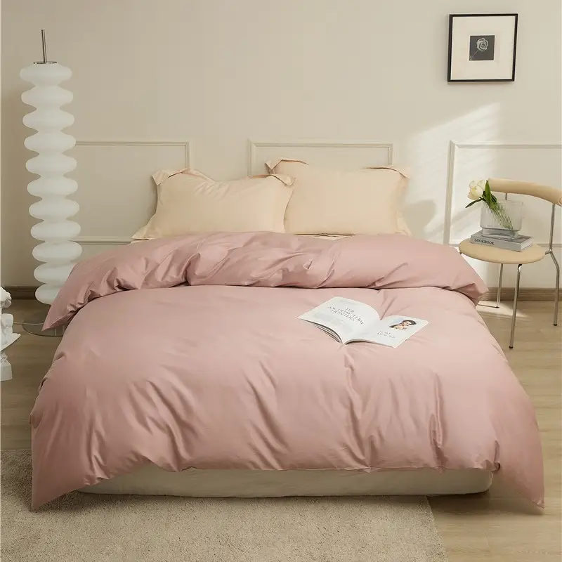 100S Xinjiang Long-Staple Cotton All-Season Pure Cotton Solid Color Simple Single-Piece Bed Sheet, Pillowcase, Fitted Sheet, Pure Cotton Duvet Cover