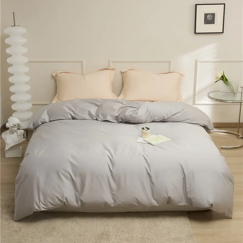 100S Xinjiang Long-Staple Cotton All-Season Pure Cotton Solid Color Simple Single-Piece Bed Sheet, Pillowcase, Fitted Sheet, Pure Cotton Duvet Cover