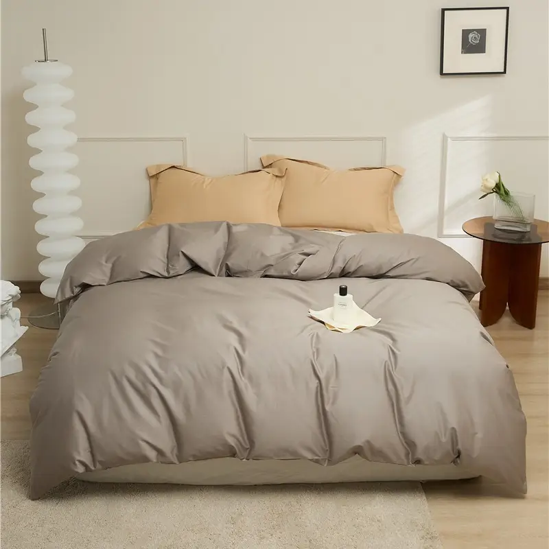 100S Xinjiang Long-Staple Cotton All-Season Pure Cotton Solid Color Simple Single-Piece Bed Sheet, Pillowcase, Fitted Sheet, Pure Cotton Duvet Cover
