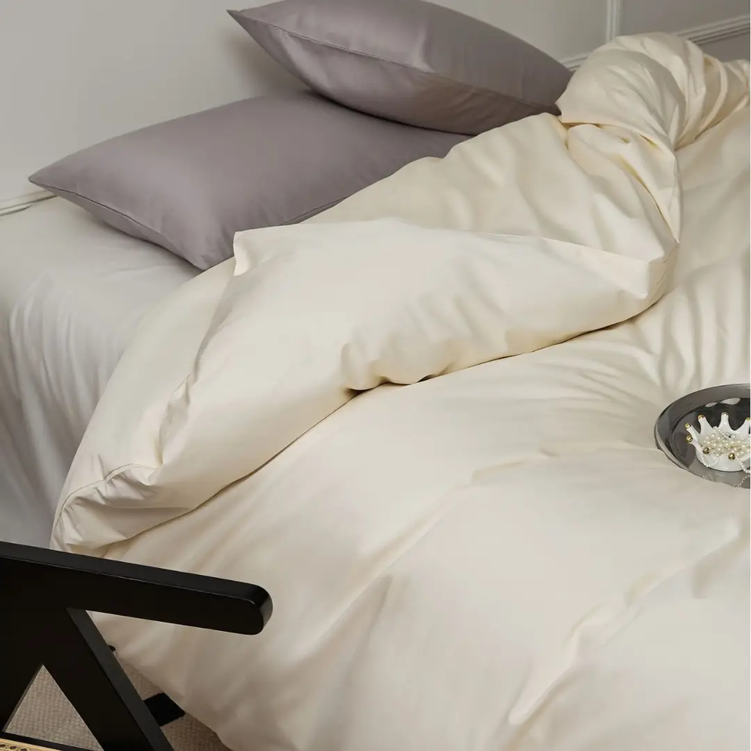 100S Xinjiang Long-Staple Cotton All-Season Pure Cotton Solid Color Simple Single-Piece Bed Sheet, Pillowcase, Fitted Sheet, Pure Cotton Duvet Cover