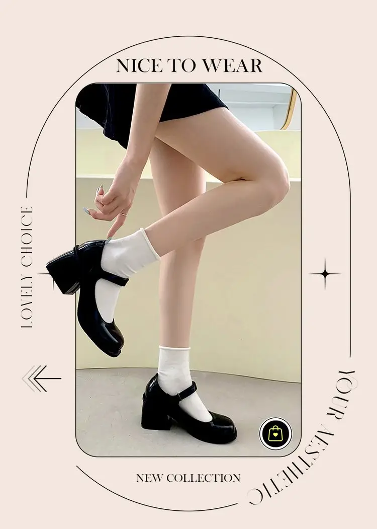 Black Retro Mary Jane High Heel Shoes Women Spring 2023 — feature 1
