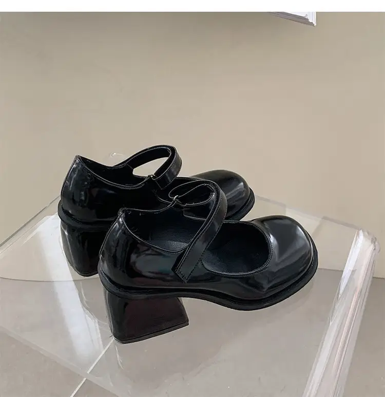 Black Retro Mary Jane High Heel Shoes Women Spring 2023 — feature 11