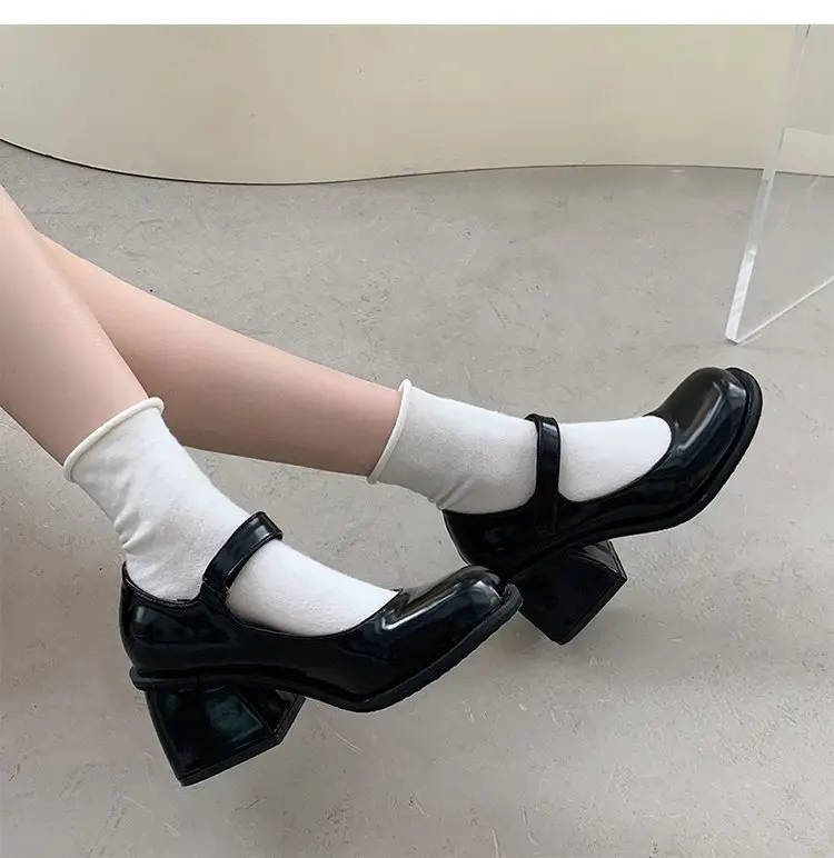 Black Retro Mary Jane High Heel Shoes Women Spring 2023 — feature 7
