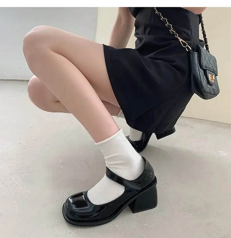 Black Retro Mary Jane High Heel Shoes Women Spring 2023 — feature 9