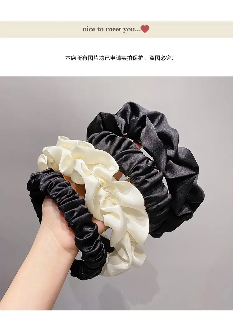 Black Pleated Hair Band for Women Face Mask 2022 — feature 20