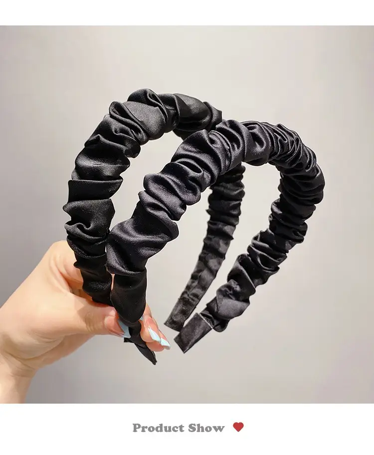 Black Pleated Hair Band for Women Face Mask 2022 — feature 26