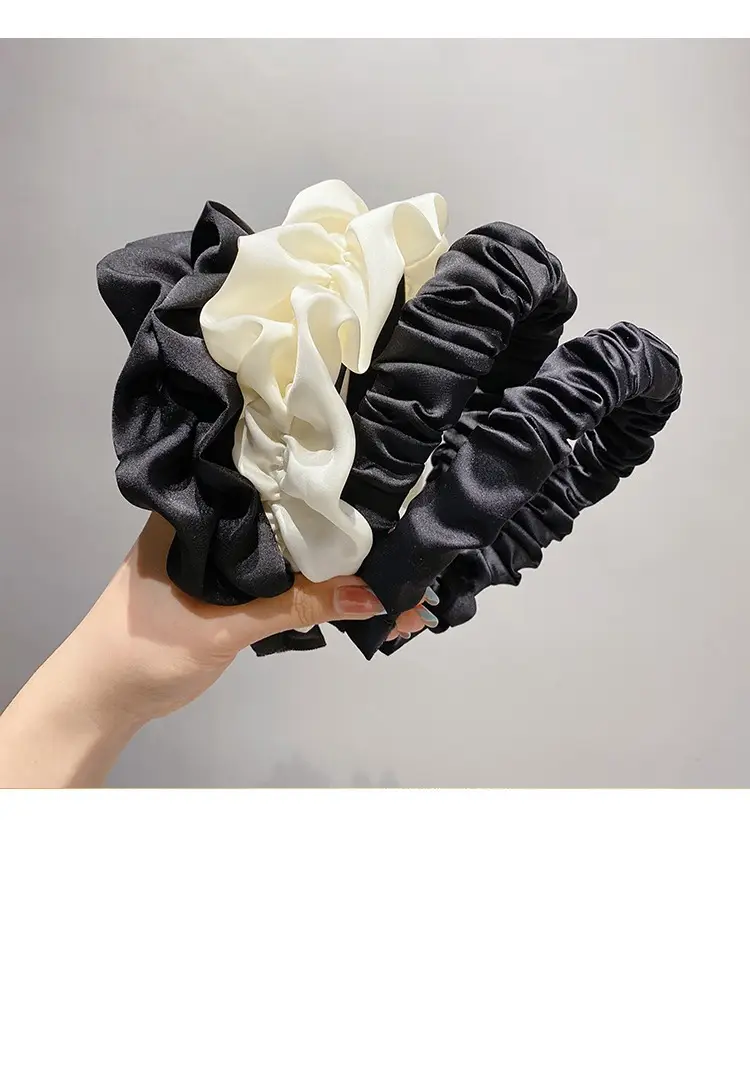 Black Pleated Hair Band for Women Face Mask 2022 — feature 35