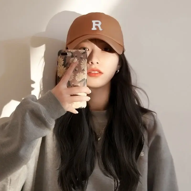 Women's R-Letter Cap Mid Long Curly Hair 2022 - Image 11