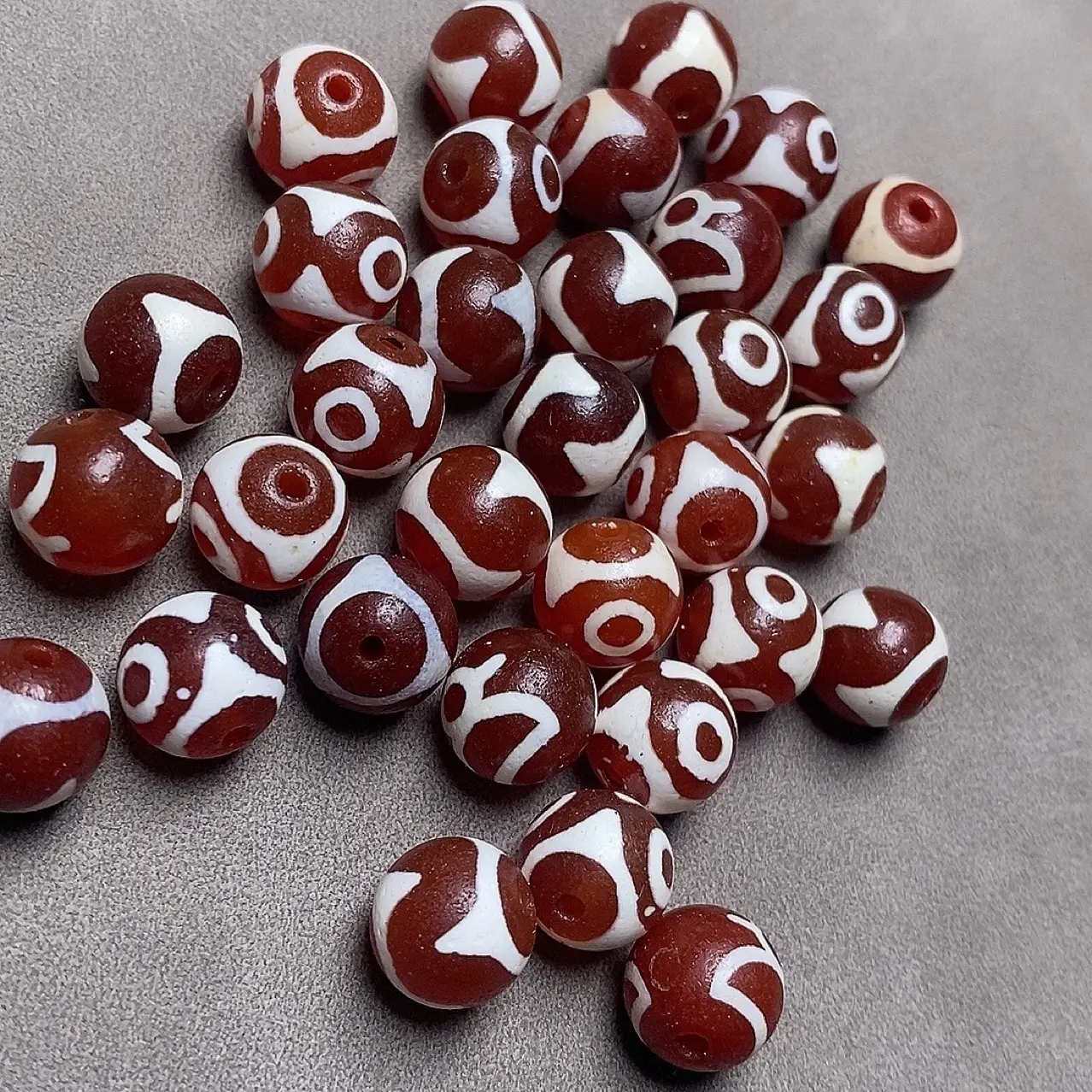 Natural Red Agate Buddha Beads Loose Beads DIY Bracelet - Image 2