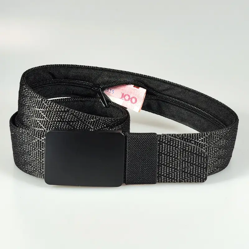 38MM Black Nylon Hidden Money Belt for Men - Image 7