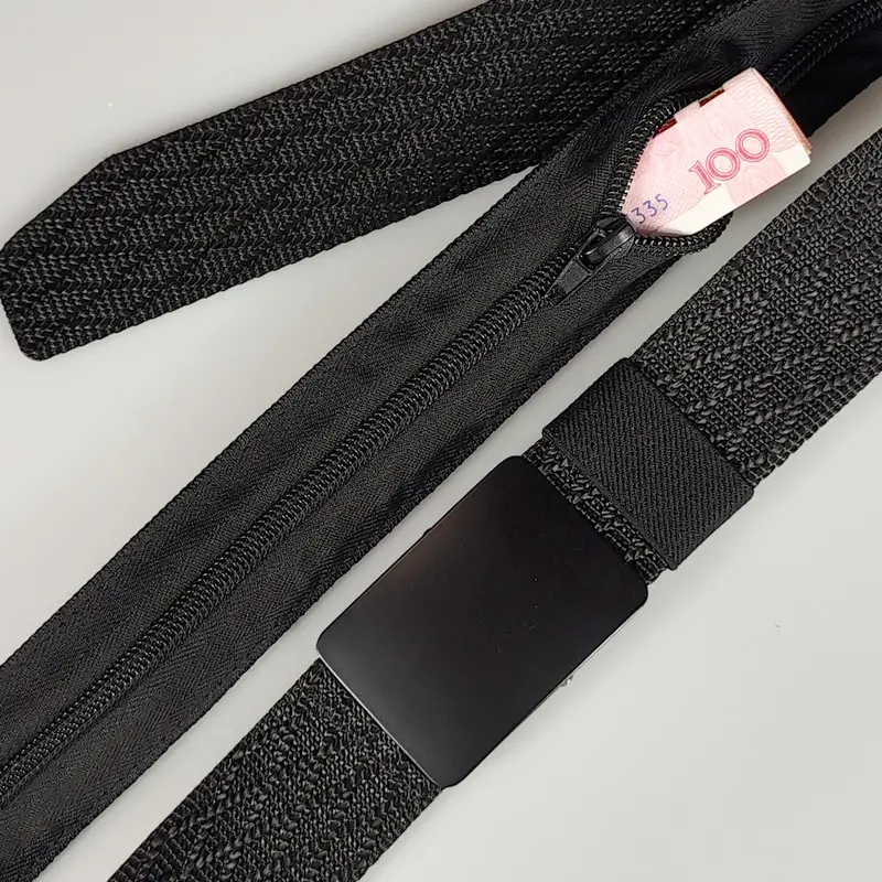 38MM Black Nylon Hidden Money Belt for Men - Image 9