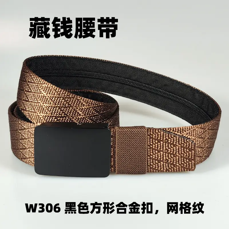 38MM Black Nylon Hidden Money Belt for Men - Image 5
