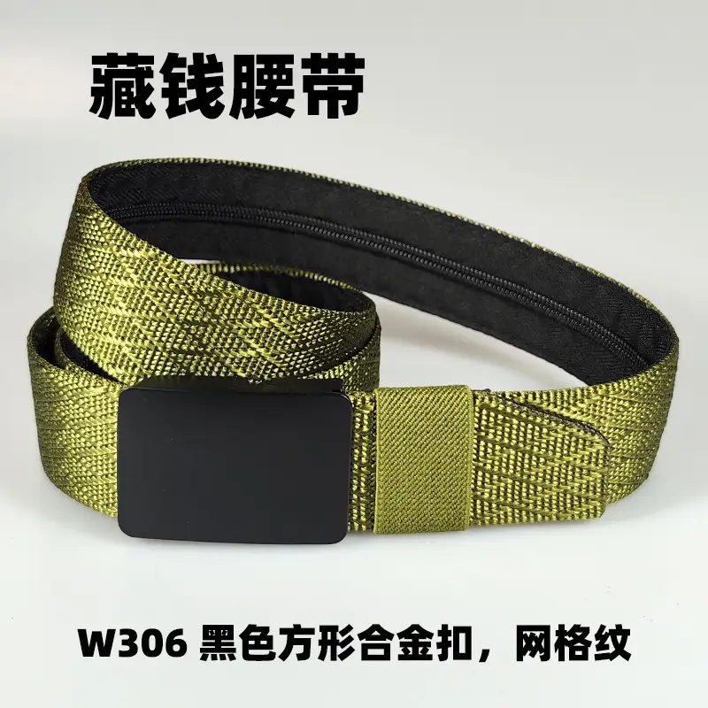 38MM Black Nylon Hidden Money Belt for Men - Image 6