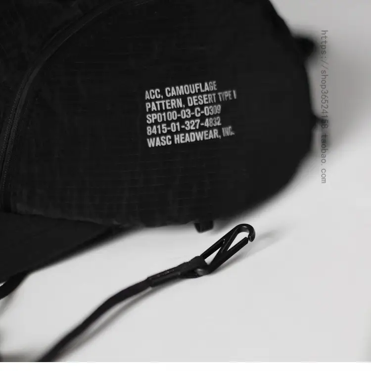 Men Black Cotton Sun Hat with 5 Rope Strap - Image 3