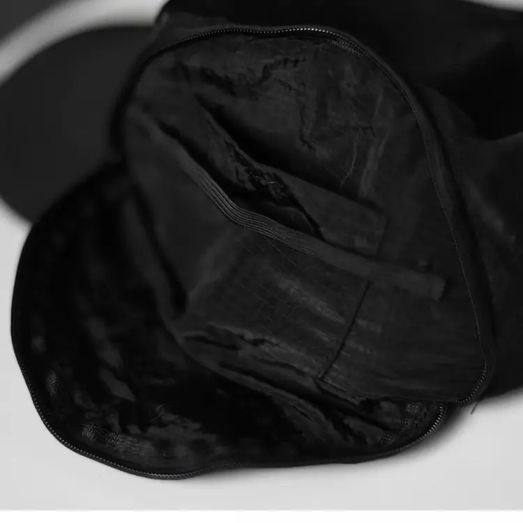 Men Black Cotton Sun Hat with 5 Rope Strap - Image 5