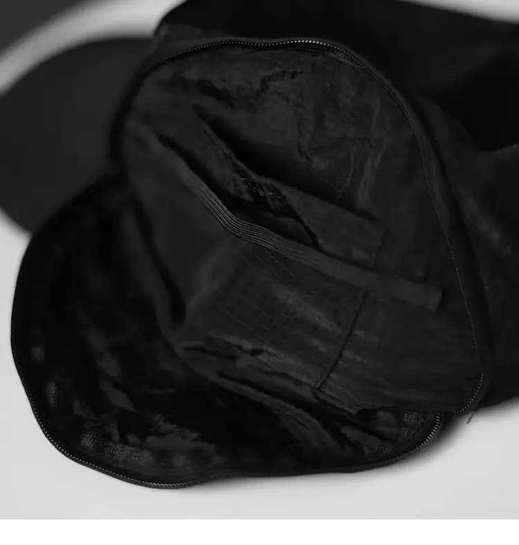 Men Black Cotton Sun Hat with 5 Rope Strap — feature 4