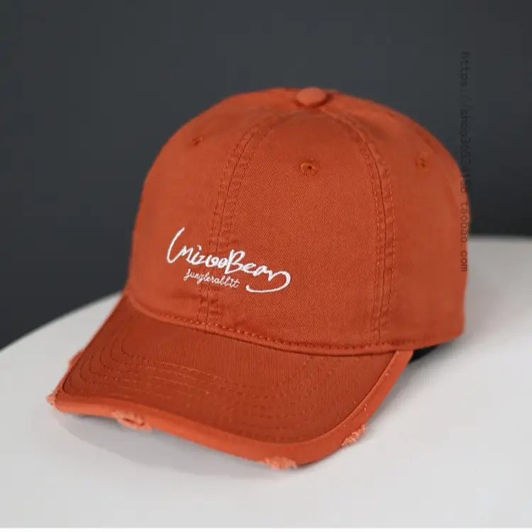 Blue Cotton Baseball Cap with Letter Embroidery - Image 10