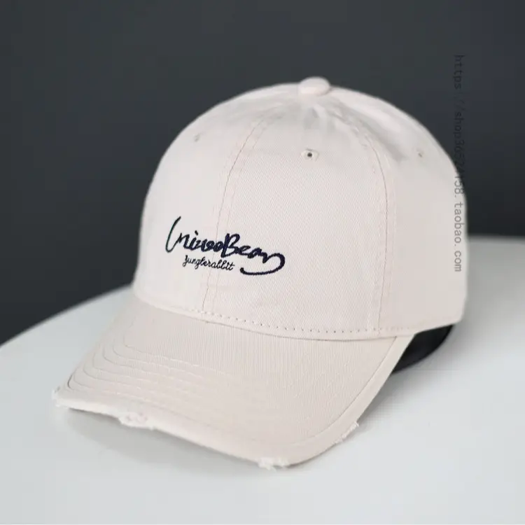 Blue Cotton Baseball Cap with Letter Embroidery - Image 13