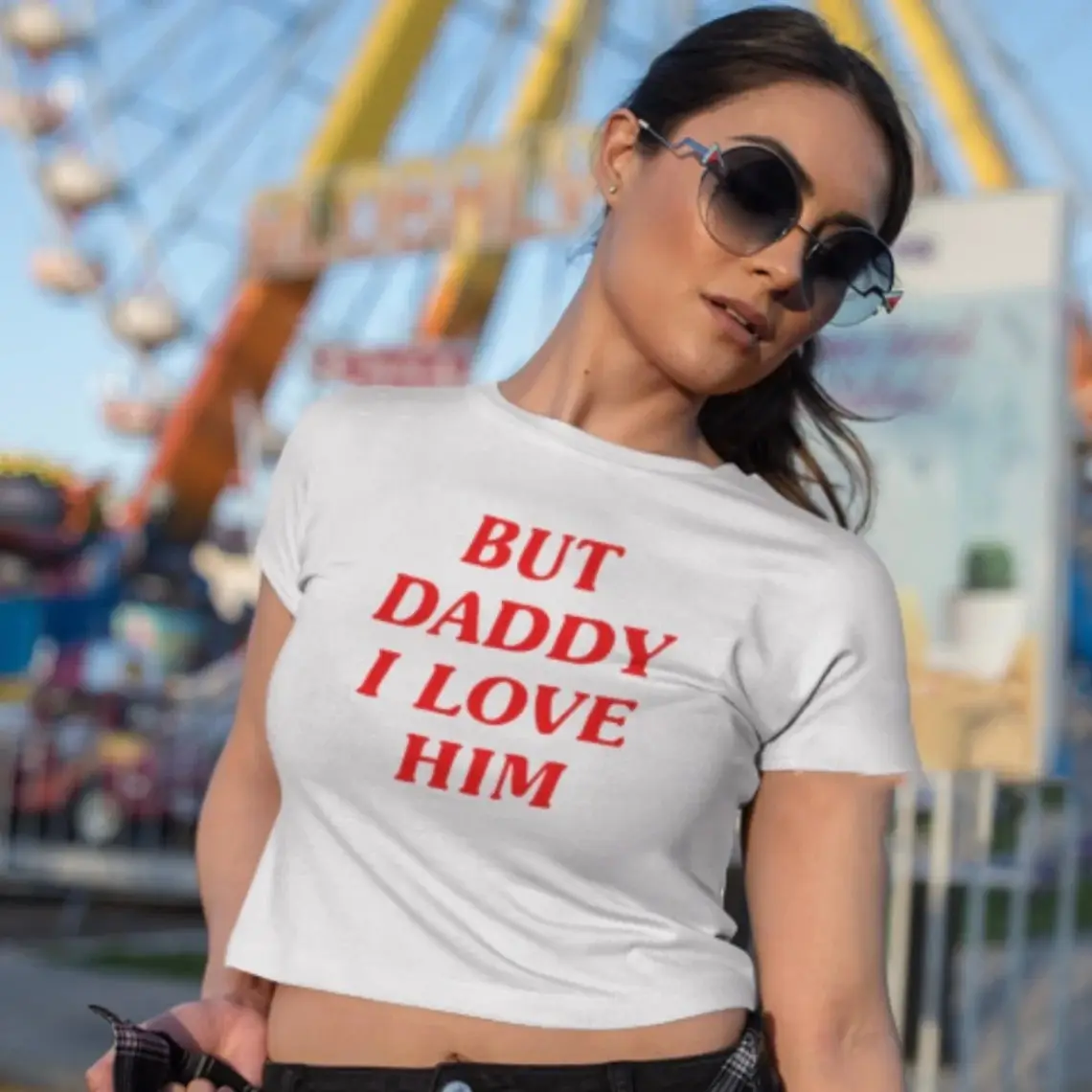 Women Cotton T-Shirt Red Dad Love Print Summer Wear — feature 3