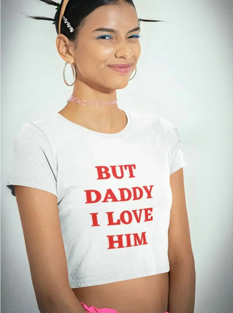 Women Cotton T-Shirt Red Dad Love Print Summer Wear — feature 7