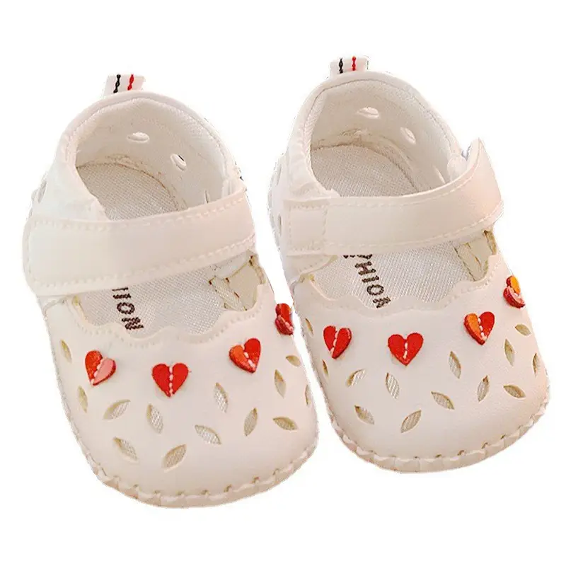 Baby Shoes Pink Heart Design 3-6M Non-Slip