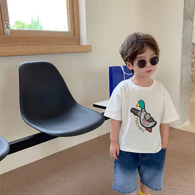 White Cartoon Smiley Baby Boys Top Short Sleeve - Image 4