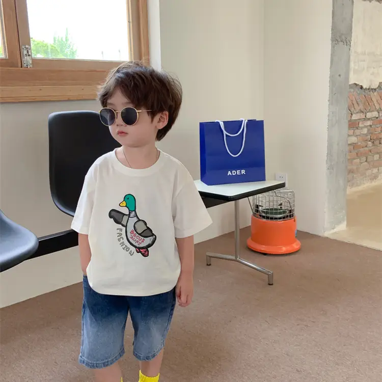 White Cartoon Smiley Baby Boys Top Short Sleeve - Image 6