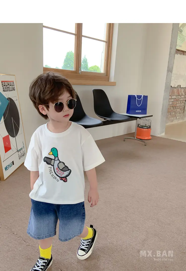White Cartoon Smiley Baby Boys Top Short Sleeve — feature 10