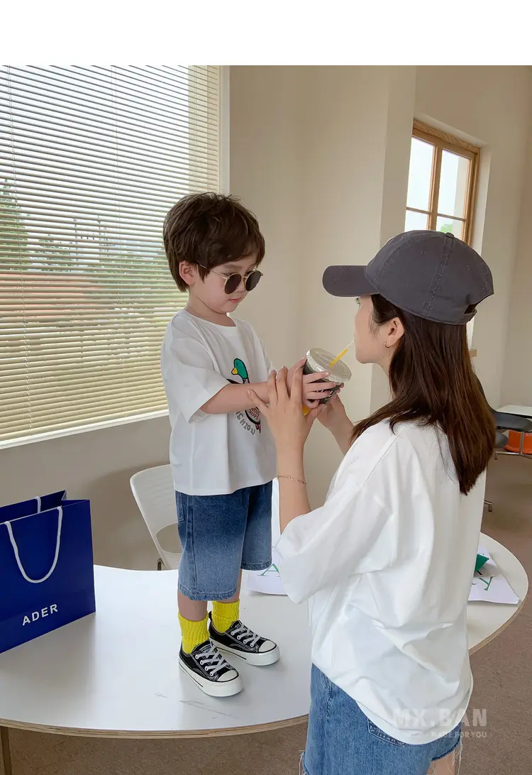 White Cartoon Smiley Baby Boys Top Short Sleeve — feature 15
