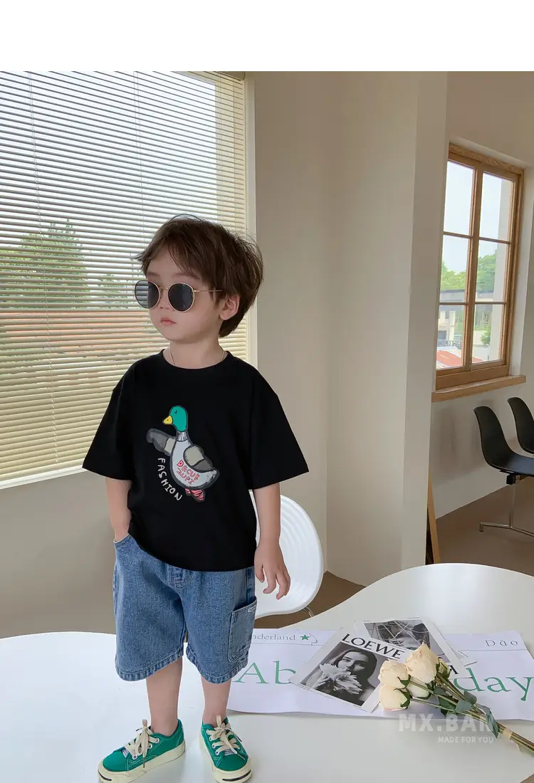 White Cartoon Smiley Baby Boys Top Short Sleeve — feature 20