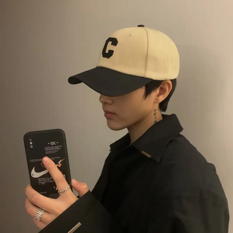 Men's Korean Version Baseball Cap Summer Black White - Image 26