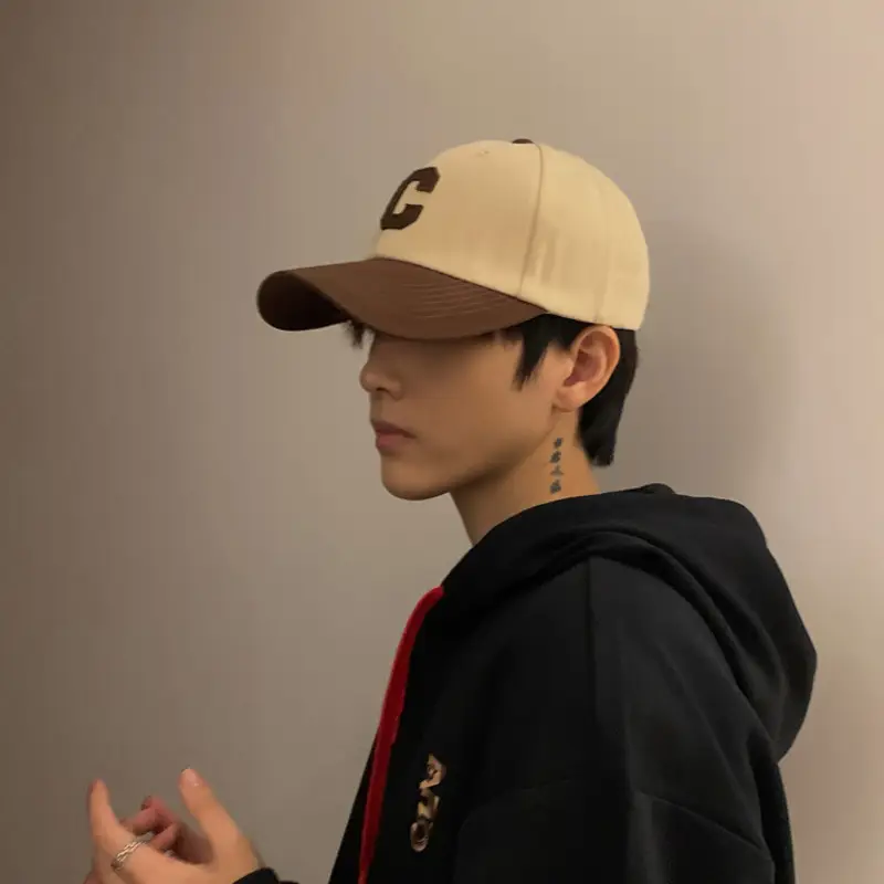 Men's Korean Version Baseball Cap Summer Black White - Image 28